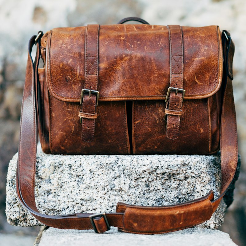 BEFORE · Leather bag · repaint & conditioning